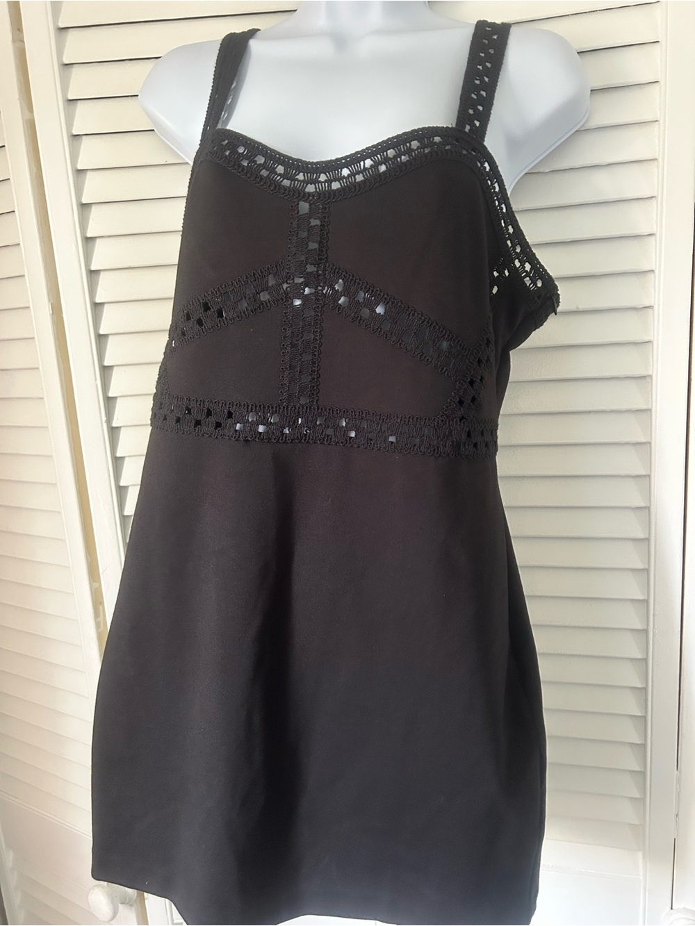 Zara Black Mini Bodycon Knit Dress Size L
